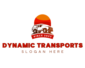 Pick Up Truck Transportation logo design