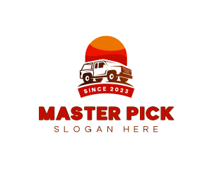 Pick Up Truck Transportation logo design