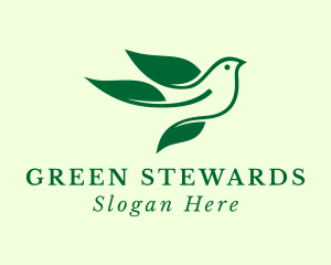 Green Nature Bird Sanctuary logo design