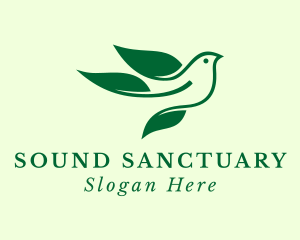 Green Nature Bird Sanctuary logo design