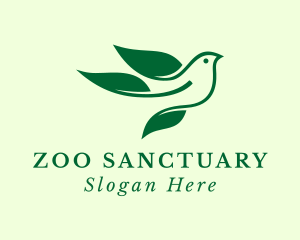 Green Nature Bird Sanctuary logo design