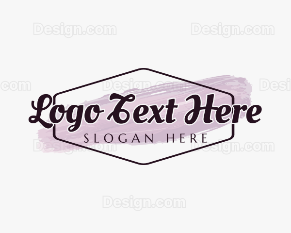 Feminine Hexagon Business  Wordmark Logo