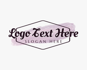 Feminine Hexagon Business  Wordmark logo