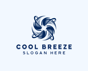 Cool Ventilation Airflow logo design