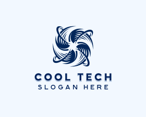 Cool Ventilation Airflow logo design