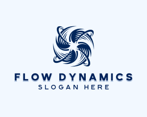 Cool Ventilation Airflow logo design