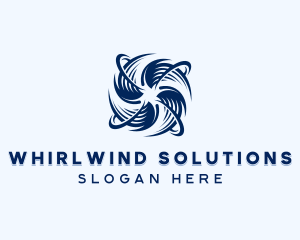 Cool Ventilation Airflow logo design