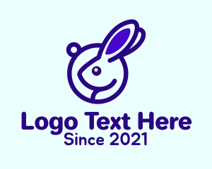 Circular - Minimalist Cute Bunny logo design