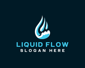 Water Wave Droplet logo design