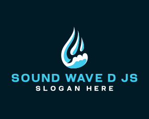 Water Wave Droplet logo design