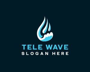 Water Wave Droplet logo design