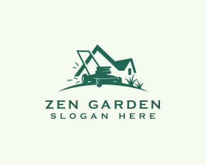 Lawn Mower Gardening logo design