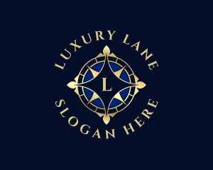 Luxury Compass Locator logo design