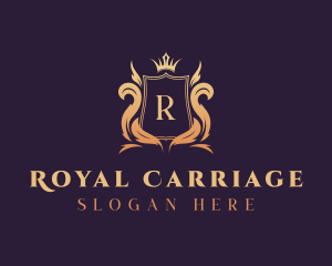 Stylish Royalty Shield logo design