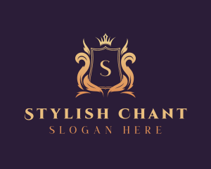 Stylish Royalty Shield logo design