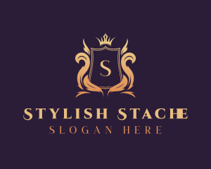 Stylish Royalty Shield logo design