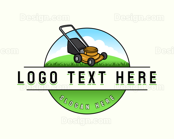 Lawn Mower Yard Logo