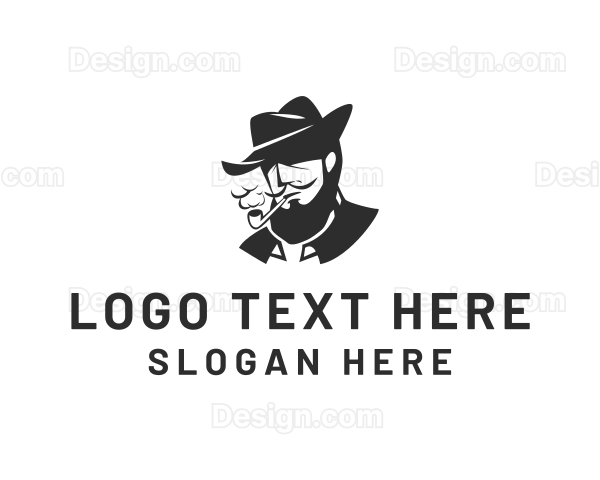 Tobacco Pipe Beard Logo