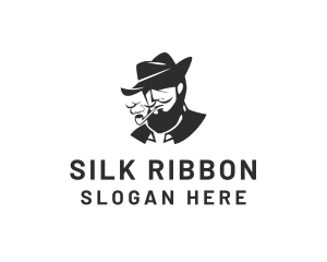 Tobacco Pipe Beard logo design