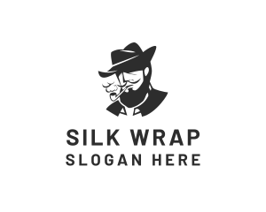 Tobacco Pipe Beard logo design