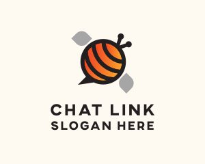 Honey Bee Chat  logo design