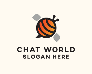 Honey Bee Chat  logo design