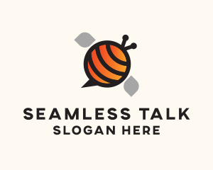 Honey Bee Chat  logo design