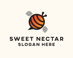 Honey Bee Chat  logo design