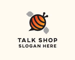 Honey Bee Chat  logo design