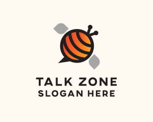 Honey Bee Chat  logo design