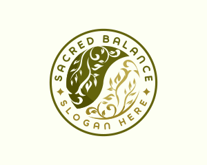 Yin Yang Balance Natural logo design