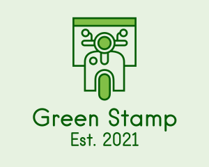 Green Delivery Scooter logo design