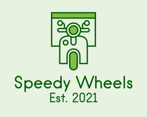 Green Delivery Scooter logo