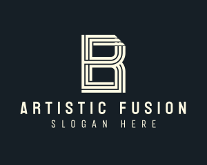 Generic Stripe Bistro Letter B logo design