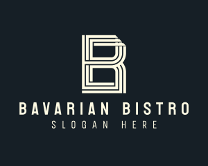 Generic Stripe Bistro Letter B logo design