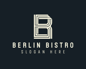 Generic Stripe Bistro Letter B logo design