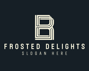 Generic Stripe Bistro Letter B logo design