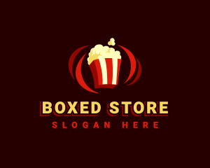 Blockbuster Popcorn Snack logo design