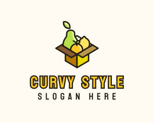 Healthy Fruit Box logo design