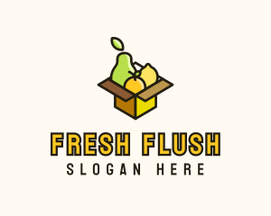 Healthy Fruit Box logo design