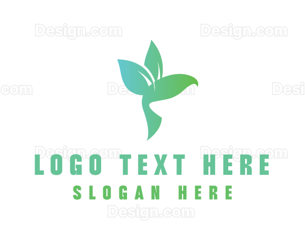 Leaf Winged Hummingbird Logo