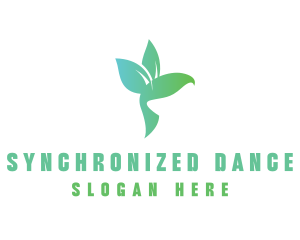 Leaf Winged Hummingbird logo design