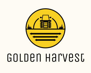 Tractor Farm Field  logo design