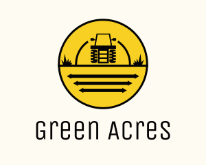 Tractor Farm Field  logo design