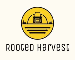 Tractor Farm Field  logo design