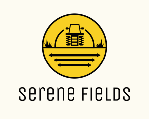 Tractor Farm Field  logo design