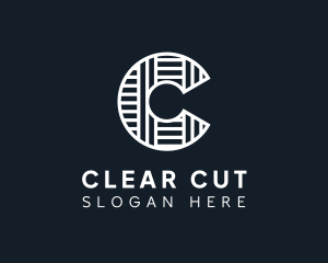 Modern Pattern Brand Letter C logo design