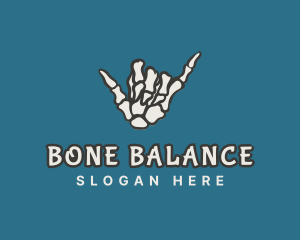 Skeleton Shaka Hand logo