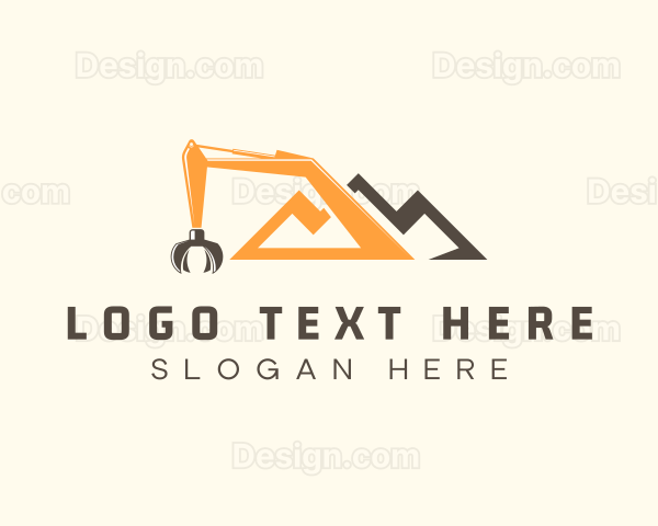 Mountain Mining Excavator Logo