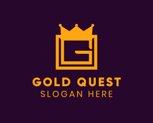 Golden Crown Letter G logo design